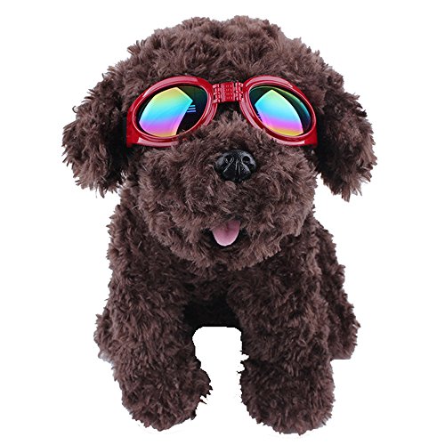 Cestlafit Gafas De Sol Para Gafas De Perro De Mascota Uv, Gafas De Sol Para Cachorros De Perros De Protección A Prueba De Viento, Gafas De Perro Para Perros Grandes, Rojo