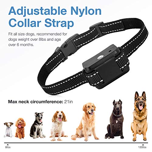 Collar Antiladridos Ajustable, Collar Electrico para Perros Recargable, Collar Adiestramiento Seguro para Todos Los Perros