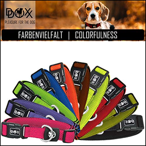 DDOXX Collar Perro Air Mesh, Ajustable, Acolchado | Diferentes Colores & Tamaños | para Perros Pequeño, Mediano y Grande | Collares Accesorios Gato Cachorro | Negro, XS