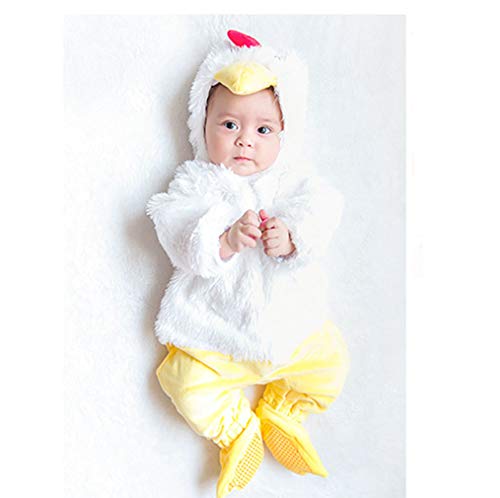 Disfraz Animal Infantil,Unisexo Bebé Pyjamas Cosplay Polluelo Traje Conjunto de Ropa Halloween Carnaval