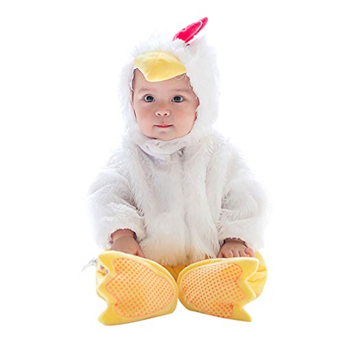 Disfraz Animal Infantil,Unisexo Bebé Pyjamas Cosplay Polluelo Traje Conjunto de Ropa Halloween Carnaval