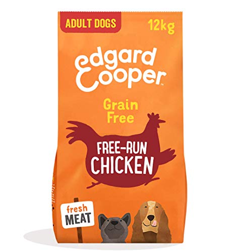 Edgard & Cooper pienso para Perros Adultos sin Cereales, Natural con Pollo Fresco de Granja, 12kg. Alimentación equilibrada sin harinas de Carne ni Carnes sobreprocesadas, cocinada a Baja Temperatura
