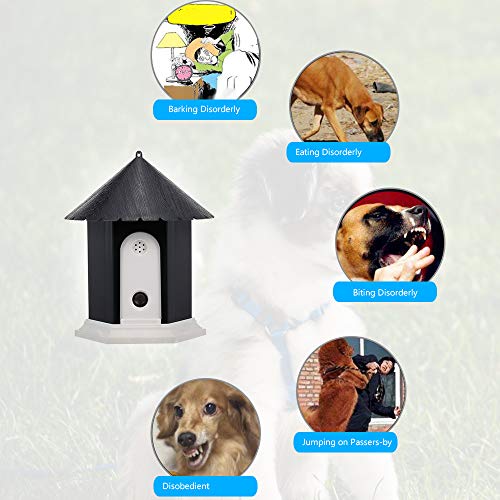 Fesjoy Pet Dog Control de Corteza de Aire Libre Dispositivo de Desconexión de Sonido de Sonido Impermeable 50 pies Herramienta de Control de Entrenamiento de Perros Sonic Bark Control de