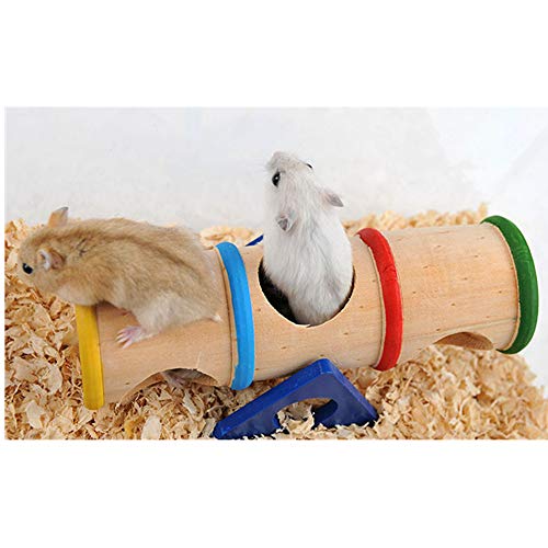 FZQ Juguete para Mascotas Hamster Túnel de Madera Juguete Rainbow Warp Hamster Seguro Efectos Secundarios no tóxicos Creativo Lindo 91g Pequeño Animal