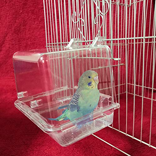 HoneybeeLY Cube - Caja de bañera para pájaros, Jaula para Loros de pájaro, Myna