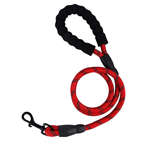 HuaXX Arnes Antitirones Perro Correas para Perros No Pull Harness For Dogs Slip Lead For Dogs Dog Training Lead Dog Collars and Leads For Medium Dogs Red,m