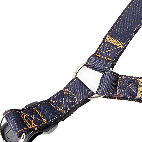 HuaXX Arnes Gato Correa Perro No Pull Harness For Dogs Dog Leash For Small Dogs Slip Lead For Dogs Dog Collars and Leads For Medium Dogs Black-Set,l