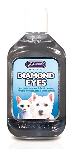 Johnsons Diamond Limpiador de lagrimales y manchas faciales para perros, gatos y mascotas, 250 ml