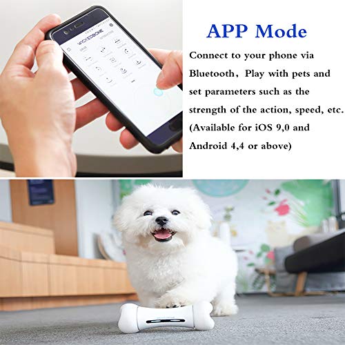 Juguetes Interactivos Indestructibles - Inteligente Bluetooth Perro Juguete Hueso Para Perros Pequeños Y Grandes - 12 Emocional - 9 Deportes - Material Seguro FDA - USB Charging (300G),tbones