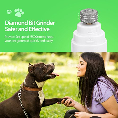 Lima de uñas eléctrica para Mascotas, Novatech Suave Patas Premium eléctrico Amoladora del Clavo, para Perros y Gatos/Kit de Aseo para Mascota