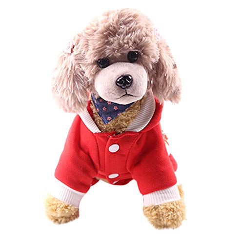 Mallalah Perro de la Navidad Viste la Capa del Perro del Traje de Papá Noel, Ropa para Mascotas Sudadera con Capucha de Perro (XL)