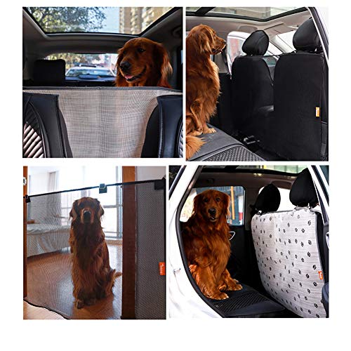 M.Q.L. Barrera de Malla Resistente para Mascotas, Puerta de Perro, Barrera para Perro se Puede Utilizar en el vehículo, en casa, Entrada de Bodega, Escalera.