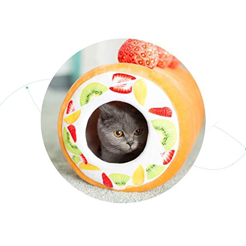 Mysida Cat Bed Lavables admiten Nest - Gato del Perro Caliente Gatito Camas Gracioso Agosto Fruta Cueva de la casa del Perrito de la Perrera
