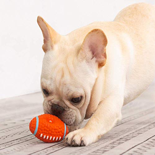 MYYXGS Juguetes para Mascotas Juguetes para Masticar Mascotas Juguetes para Perros Vocales De Rugby Caucho Natural Suave, Juguetes De Limpieza