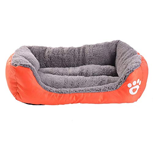 ndmzk Soft Fleece Warm Cat Bed House S-3Xl 9Colors Paw Pet Sofa Camas para Perros Bottomlarge Dogs Pet House Waterproof Bottom-3_L_68Cmx55Cmx16Cm_United_States
