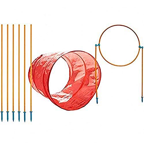 Outward 2528 Hound - Set de Entrenamiento de Agilidad de Perros ZipZoom, Multicolor (Naranja)