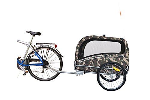 Papilioshop Snoopy Remolque de Bicicleta para el Transporte de Perros y Animales (Camuflaje L)