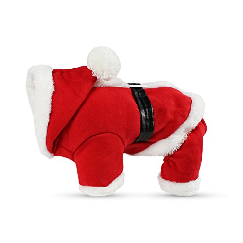 PETCUTE Trajes de Navidad para Perros Ropa navideña para Perros Traje Papa Noel para Perro