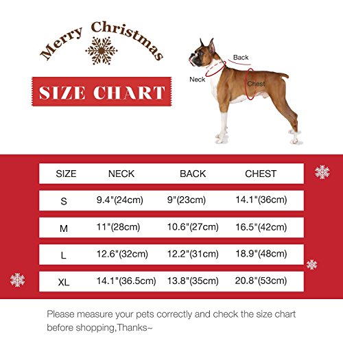 PETCUTE Trajes de Navidad para Perros Ropa Papa Noel para Perros Ropa navideña Papa Noel para Perros