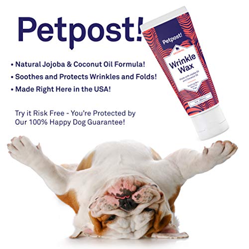 Petpost | Cera de Arrugas para Perros Bulldog - Pasta Naturalmente Calmante Que Protege Las Arrugas y Pliegues de Pug - Fórmula de Aguacate, Jojoba y Aceite de Coco