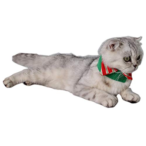 POPETPOP Disfraz de Gato Elfo de 4 Piezas - Disfraz de Gato Lindo de Navidad Ropa de Navidad Traje de Duende Verde para Mascotas pequeñas Accesorios de Disfraz de Gato