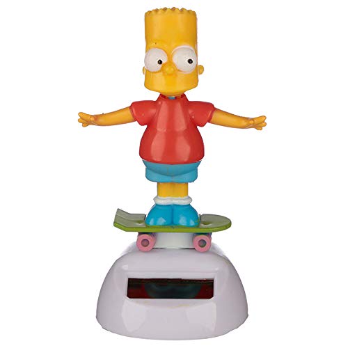 PUCKATOR Juego 2 Figuras de la Novedad de Solar Pals Dancing Bobble Head - Homer Simpson y Bart Simpson