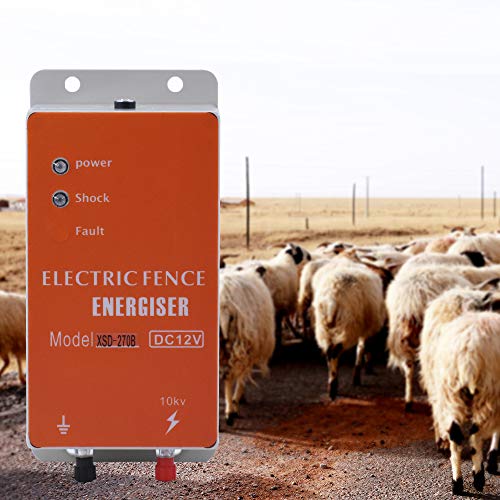 QianY-Tool Cerco eléctrico Solar Energizador Cargador Controlador de Pulso de Alto Voltaje Granja de Animales Cerco eléctrico Pastor Cría Animales Controlador de cercado eléctrico