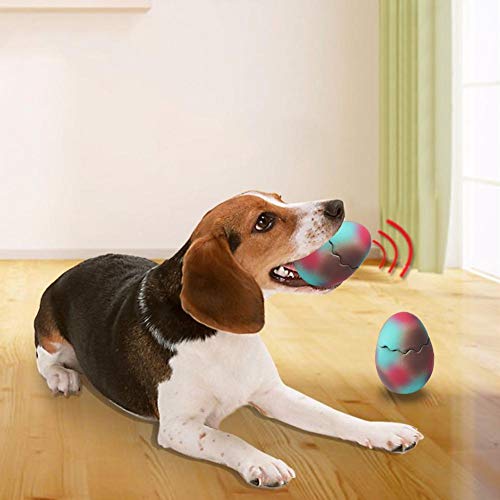 Rlorie Squeaklatex Juguetes para Cachorros,Juguete para Mascotas Dinosaurio Huevo Squeaky Puppy Toy Pop Up Egg Animal Dentro de Squeaker para Perro
