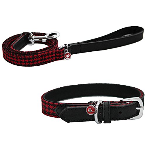 Rosewood Wag-n-Walk Funda Rojo/Negro de Pata de Collar de Perro