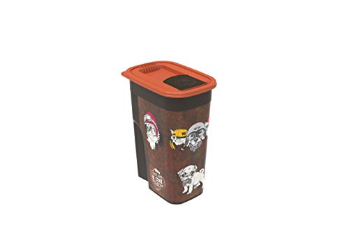 Rotho 4002410531 Caja para Comida para Animales de plástico (PP) – Volumen 4.1 L, L, Color marrón/Naranja