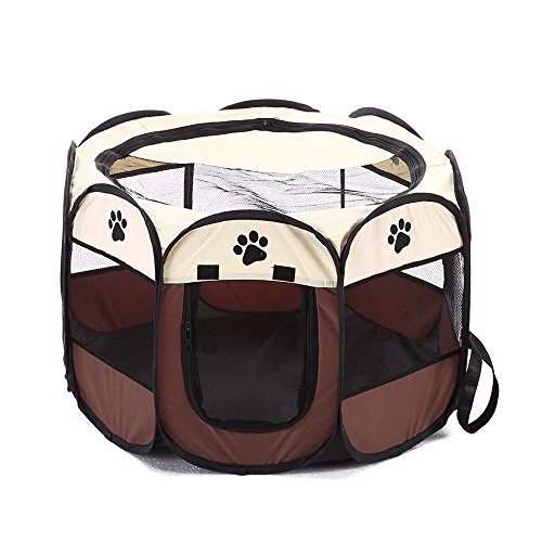 S-Lifeeling - Caseta de viaje para perro o gato para interior o exterior, funda de malla extraíble portátil y plegable para perros y gatos