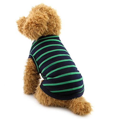 selmai ropa para pequeñas de mascota Perro Algodón Camisetas De Rayas Chaleco Camiseta De Perro Chihuahua Ropa Mascota Disfraz