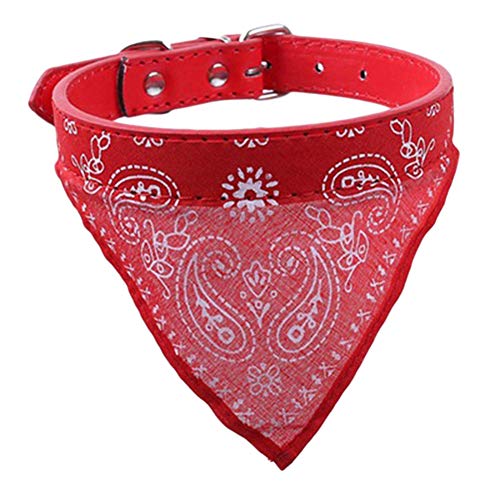 Shaoyao Collar De Perro Personalizado Toalla Triangular Cachorros Suministros para Mascotas Rojo XL