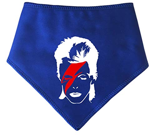 Spoilt Rotten Pets (S4 David Bowie Bandana Azul para Perro, icónico Perno de aclaramiento Aladdin Sane (Extra Grande Perro Husky, Alsatian & Chow)