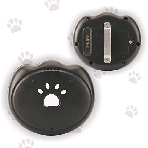 SPORS Collar para posicionamiento de Mascotas con GPS, Collar antipérdida, rastreador de Perros multifunción Seguimiento Inteligente LBS-Black