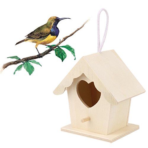 STRIR Casita para pájaros para pequeños pájaros como colirrojos, el carbonero común o el trepador (B)