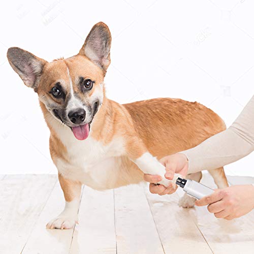 tianluo Suministros para Mascotas Carga USB eléctrica Recargable Pet Nail Drill Painless Paws Care Smoothing Trimmer Dog Cat Nail Grinder