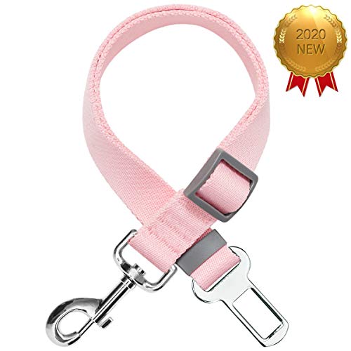 Umi. by Amazon - Classic - Cinturón de seguridad para perros ajustable, resistente y seguro; debe usarse con arnés (rosa)