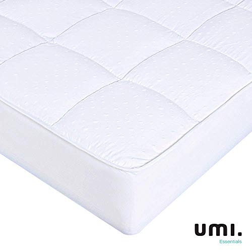 UMI. Essentials Funda colchón de Microfibra y poliéster, Soft Touch,Blanco -180x200 cm