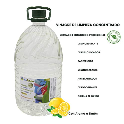 Vinagre de Limpieza Concentrado Profesional al 10%, con Aroma a Limón | Pack de 3 GARRAFAS de 5 litros