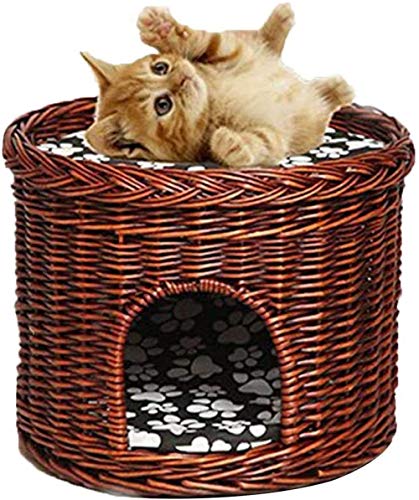 XUIO Camas para Perros Cama Tejida a Mano Cat Cube Cat House/Cat Condo para Gatitos Perros pequeños | Lugar para Dormir mimoso para su Mascota