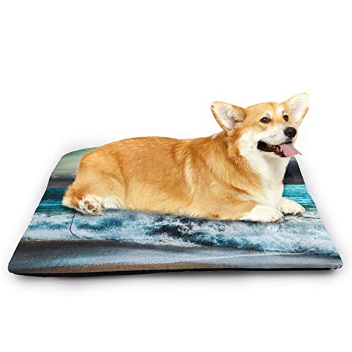 XUJT11O Ocean Waves - Alfombrilla antideslizante para cama de mascotas (disponible en varios estilos)