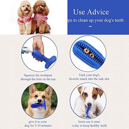 ZHWUEU Cepillo de Dientes para Perros Dog Brushing Stick-Limpieza de Dientes de Perro Juguetes para Masticar Cuidado Oral para Mascotas Regalo de Amante de los Animalesverde (M, Blue)