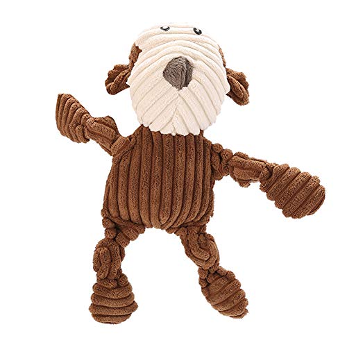 Accesorios para perro, cachorro de perro, lindo elefante forma de muñeca de felpa interactivo masticable juguete – marrón marrón