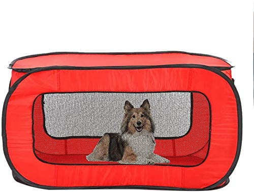 AJH Reja de cría Portable Plegable Tienda de Mascotas Rectangular Dog Cage Color sólido Parque Infantil Valla Puppy Kennel Tiendas de