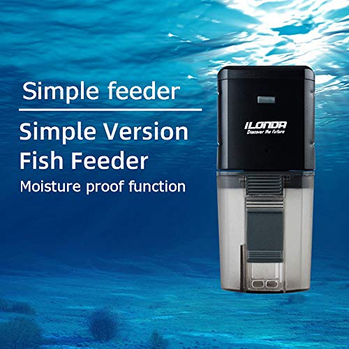 Alimentador automático LDDPP para peces, a prueba de humedad, alimentador eléctrico automático de peces, temporizador de tanque de acuario, 2 dispensadores de alimentos para peces, acuario