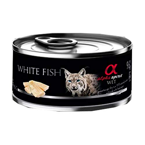 Alimento húmedo en latas para gatos 85g (Pescado Blanco)