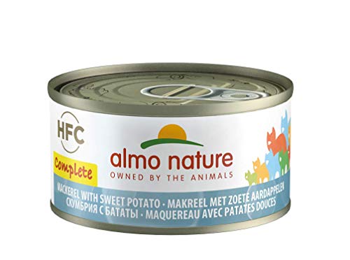 Almo nature HFC - Comida para Gatos con Mackerel y Patatas (24 x 70 g)