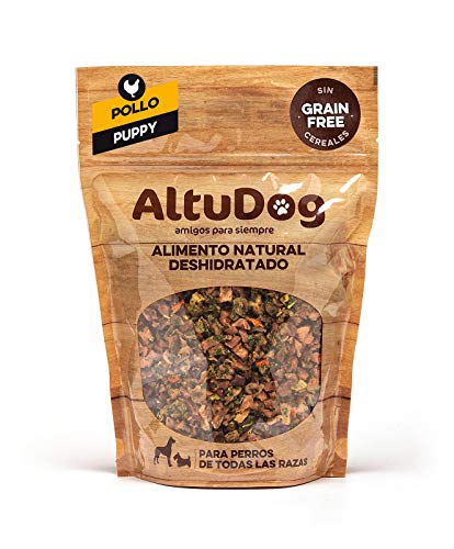 ALTUDOG Alimento Natural deshidratado para Cachorros Pollo SIN Cereales Puppy 500g - Comida Natural para Perros (500g)