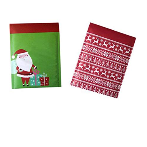 Amosfun 10 piezas bolsas de dulces navideños bolsas de regalo de mercadería de papel kraft bolsas de buffet de galletas bolsa plana favor de fiesta bolsas de regalo para fiesta en casa (ciervo)